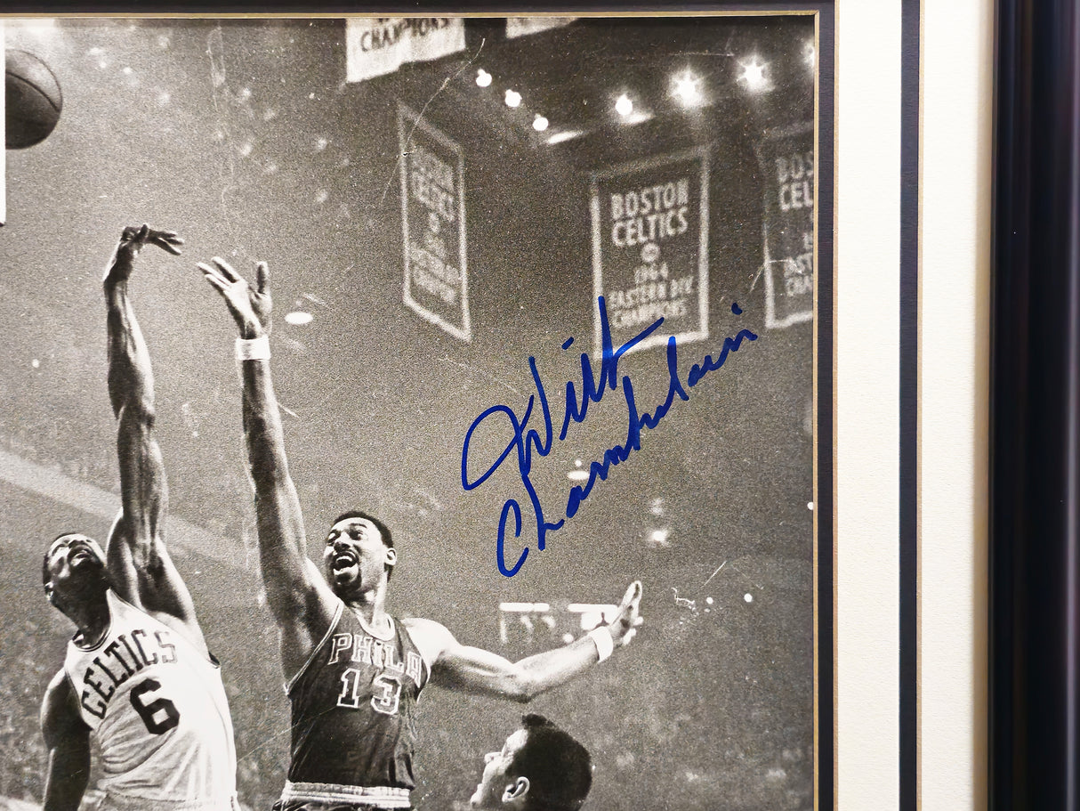 Wilt Chamberlain & Bill Russell Autographed Framed 16x20 Photo Beckett BAS #AC85138