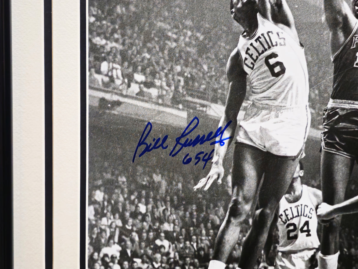 Wilt Chamberlain & Bill Russell Autographed Framed 16x20 Photo Beckett BAS #AC85138