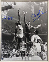 Wilt Chamberlain & Bill Russell Autographed Framed 16x20 Photo Auto Grade Gem Mint 10 Beckett BAS #AC85181