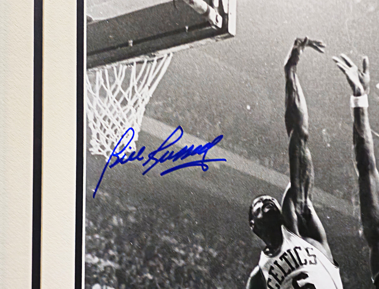 Wilt Chamberlain & Bill Russell Autographed Framed 16x20 Photo Auto Grade Gem Mint 10 Beckett BAS #AC85181