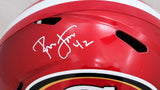 Ronnie Lott Autographed San Francisco 49ers Flash Red Full Size Replica Speed Helmet Beckett BAS Witness Stock #208225