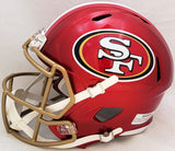 Ronnie Lott Autographed San Francisco 49ers Flash Red Full Size Replica Speed Helmet Beckett BAS Witness Stock #208225