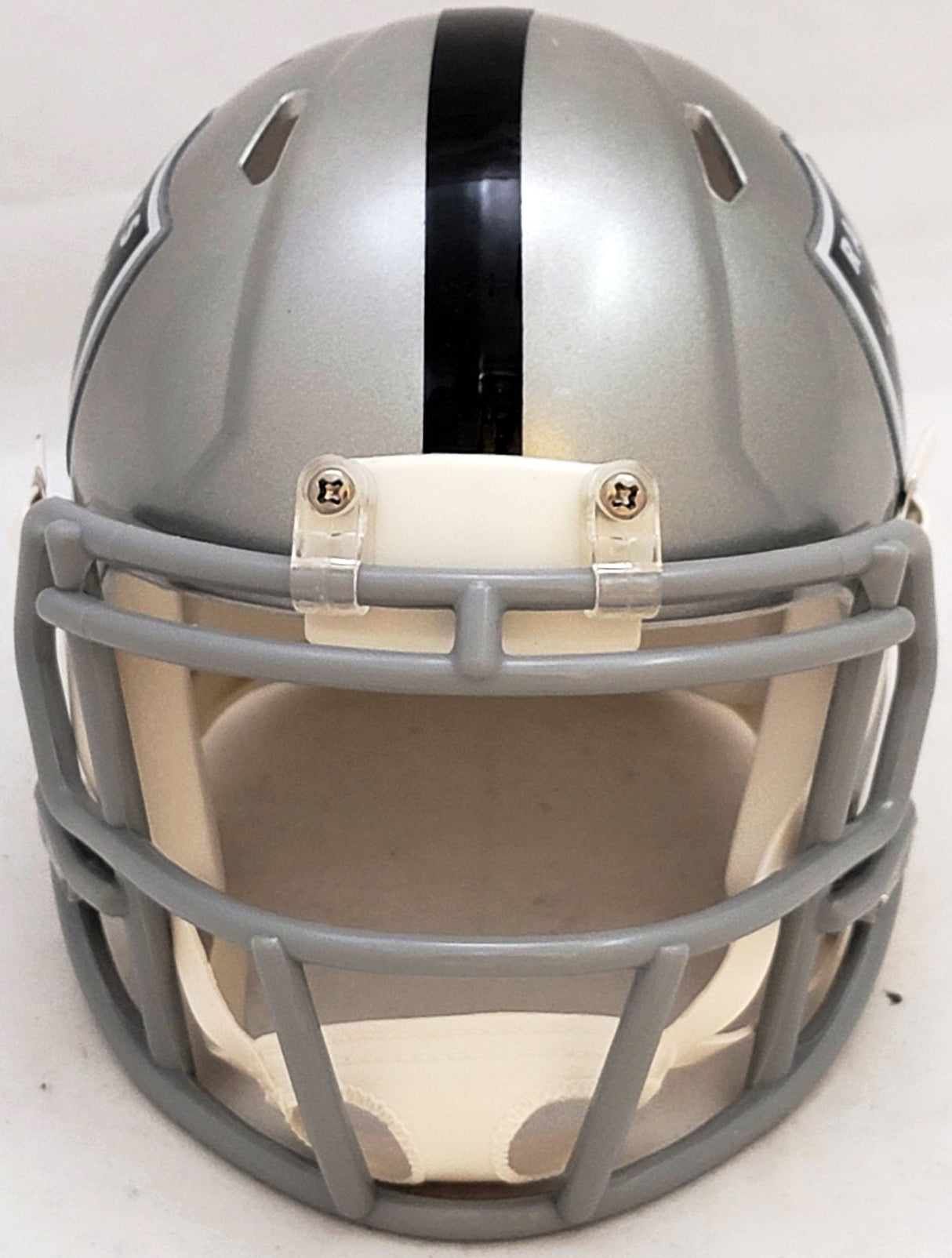 Fred Biletnikoff Autographed Oakland Raiders Flash Gray Speed Mini Helmet Beckett BAS Witness Stock #208233