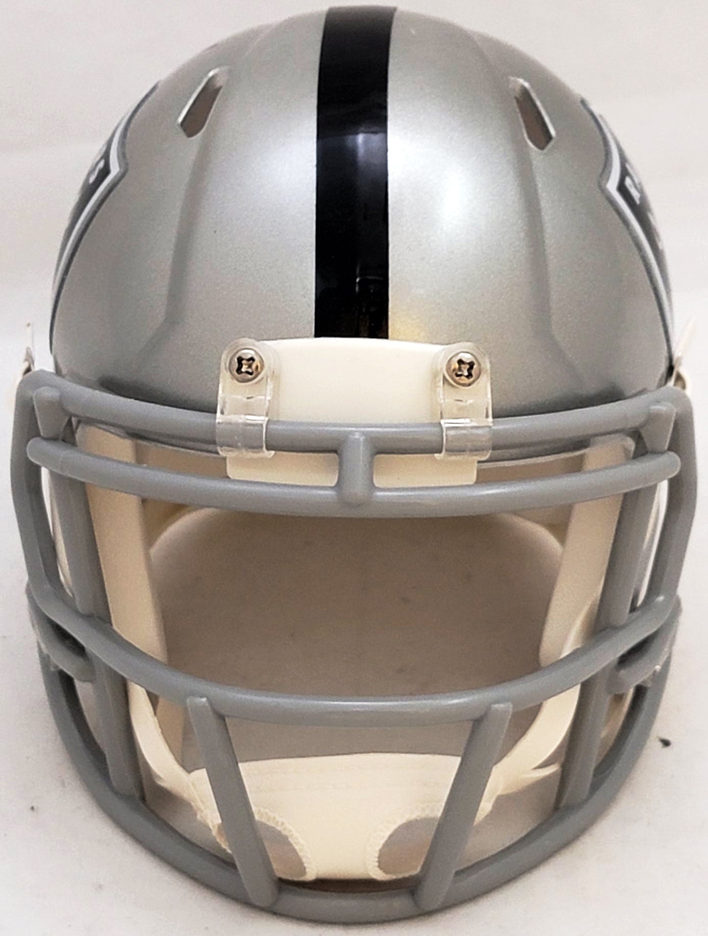 Fred Biletnikoff Autographed Oakland Raiders Flash Gray Speed Mini Helmet Beckett BAS Witness Stock #208233