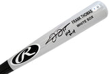 Frank Thomas Autographed Gray Rawlings Game Model Bat Chicago White Sox "HOF 2014" Beckett BAS Witness Stock #208242