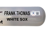 Frank Thomas Autographed Gray Rawlings Game Model Bat Chicago White Sox "HOF 2014" Beckett BAS Witness Stock #208242