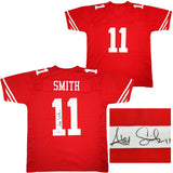 San Francisco 49ers Alex Smith Autographed Red Jersey Beckett BAS Witness Stock #208237