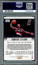 Damian Lillard Autographed 2012-13 Panini Prizm Rookie Card #245 Portland Trail Blazers PSA 9 Auto Grade Gem Mint 10 On Card PSA/DNA #64838045
