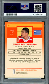 Giannis Antetokounmpo Autographed 2013 Fleer Retro Rookie Card #47 Milwaukee Bucks PSA 9 Auto Grade Gem Mint 10 PSA/DNA #61196712
