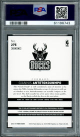 Giannis Antetokounmpo Autographed 2013 Panini Hoops Rookie Card #275 Milwaukee Bucks PSA 8 Auto Grade Gem Mint 10 PSA/DNA #61196743