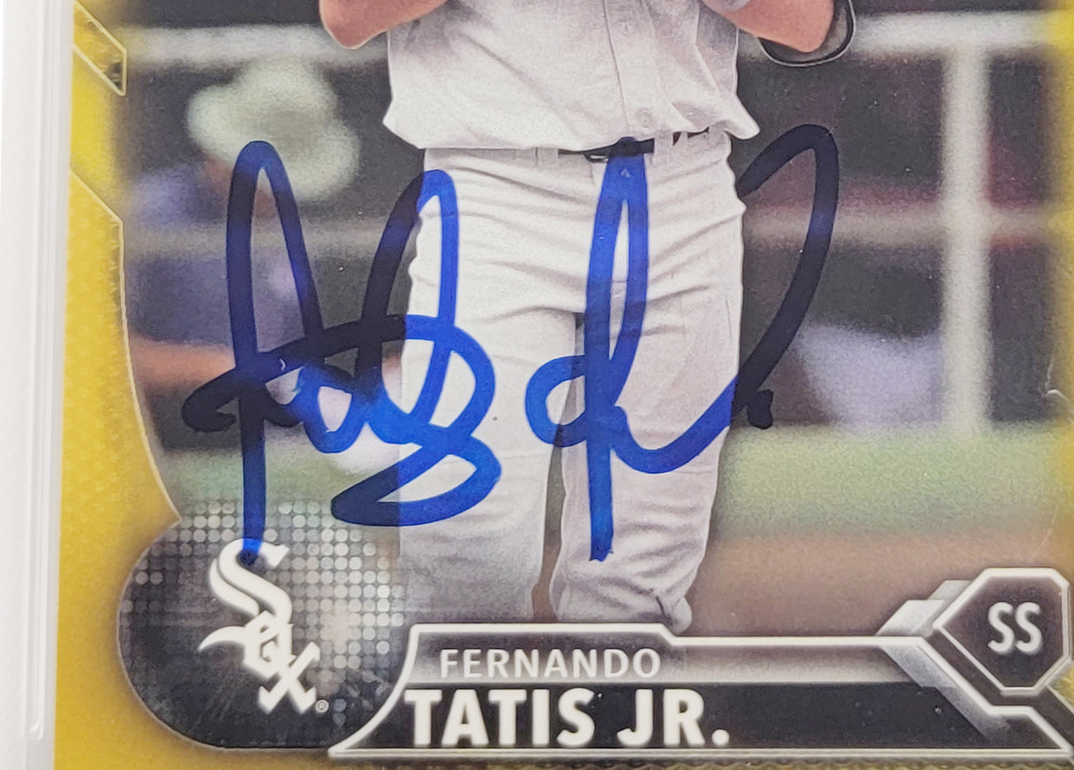 Fernando Tatis Jr. Autographed 2016 Bowman Prospects Gold Rookie Card #BP17 San Diego Padres PSA 8 Auto Grade Gem Mint 10 #22/50 PSA/DNA #62841179