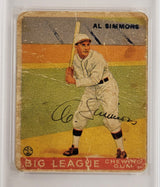 Al Simmons Autographed 1933 Goudey Rookie Card #35 Philadelphia A's PSA/DNA #43923172