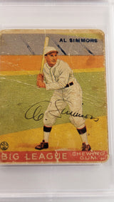 Al Simmons Autographed 1933 Goudey Rookie Card #35 Philadelphia A's PSA/DNA #43923172