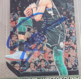 Giannis Antetokounmpo Autographed 2018 Panini Prizm Card #296 Milwaukee Bucks PSA 9 PSA/DNA Stock #208484