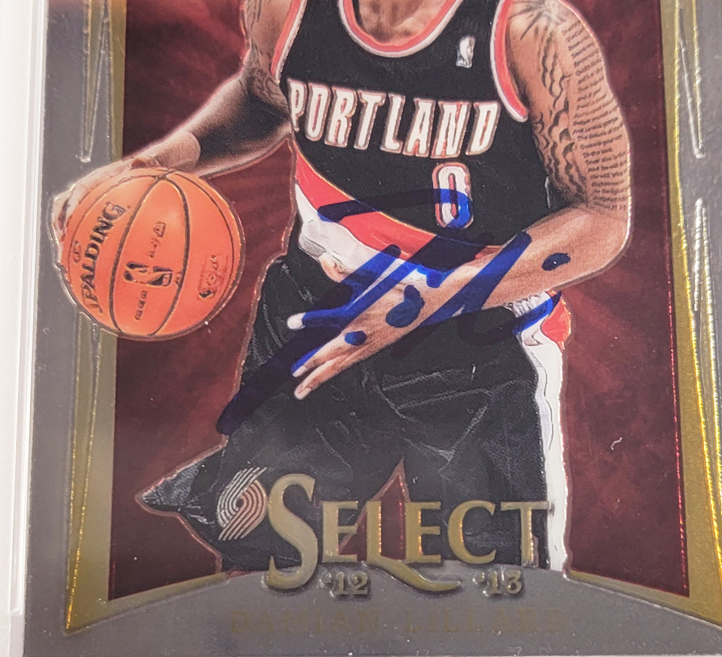 Damian Lillard Autographed 2012 Panini Select Rookie Card #150 Portland Trail Blazers PSA 9 Auto Grade Gem Mint 10 On Card PSA/DNA #64838064