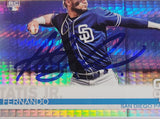 Fernando Tatis Jr. Autographed 2019 Topps Chrome Prism Refractor Rookie Card #203 San Diego Padres PSA 9 Auto Grade Gem Mint 10 PSA/DNA #62841158