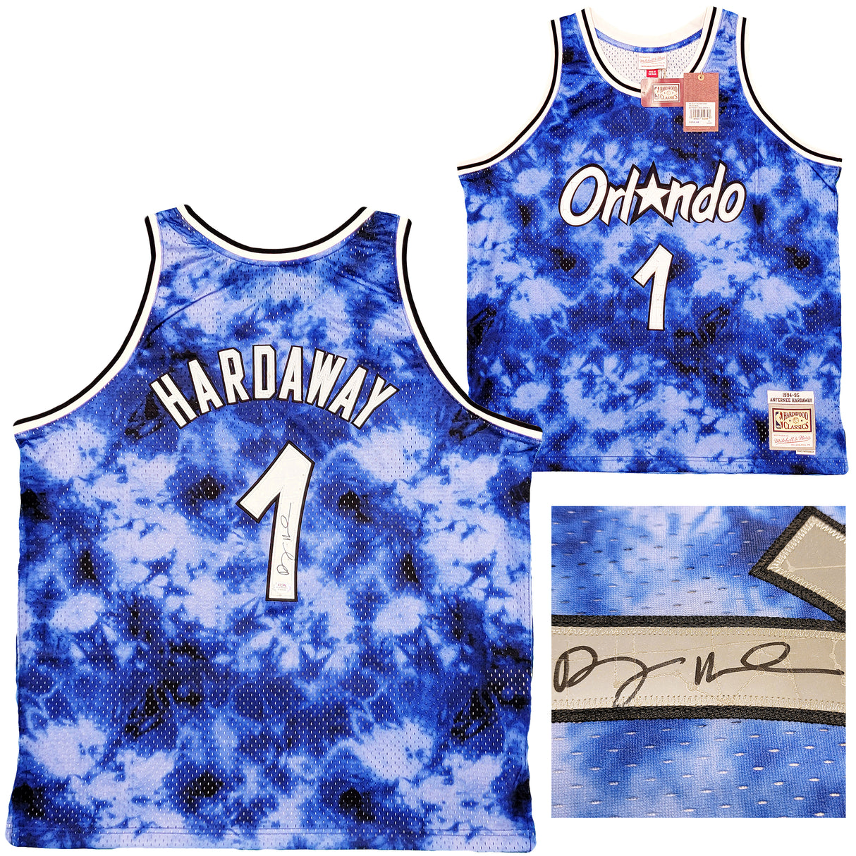 Orlando Magic Anfernee Penny Hardaway Autographed Blue Authentic Mitchell & Ness Galaxy 1994-95 Hardwood Classic Swingman Jersey Size XL PSA/DNA Stock #208258