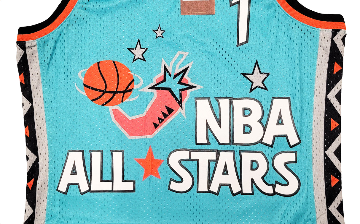 Orlando Magic Anfernee Penny Hardaway Autographed Teal Authentic Mitchell & Ness All Star Game Feb 11,1996 Hardwood Classic Swingman Jersey Size L PSA/DNA Stock #208257