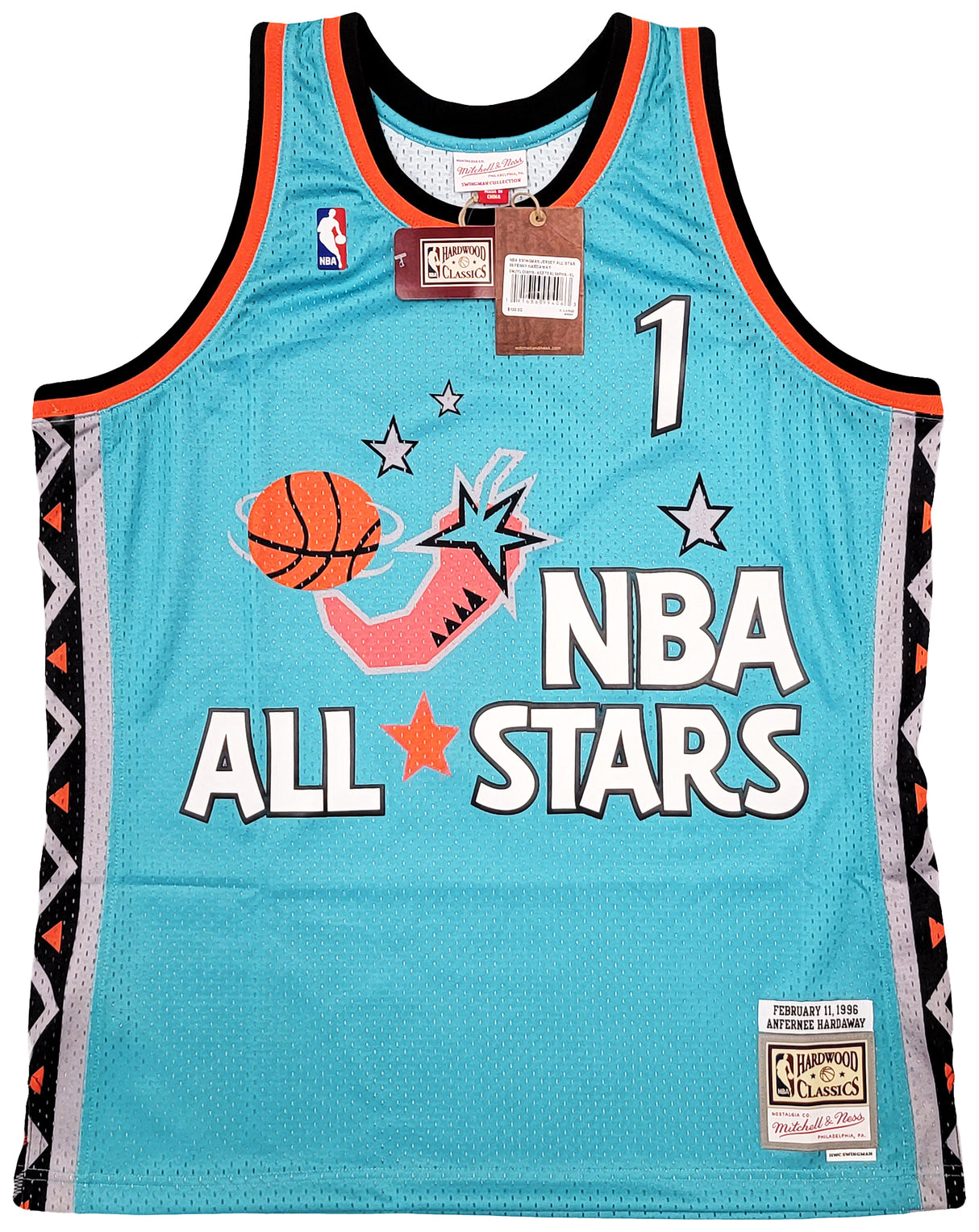 Orlando Magic Anfernee Penny Hardaway Autographed Teal Authentic Mitchell & Ness All Star Game Feb 11,1996 Hardwood Classic Swingman Jersey Size XL PSA/DNA Stock #208256