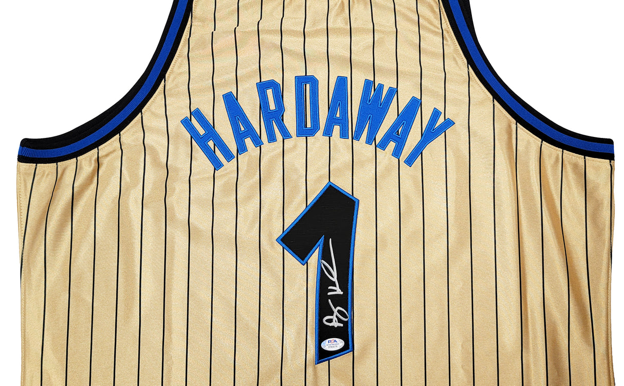 Orlando Magic Anfernee Penny Hardaway Autographed Gold Authentic Mitchell & Ness 1993-94 75th Anniversary Hardwood Classic Swingman Jersey Size L PSA/DNA Stock #208251