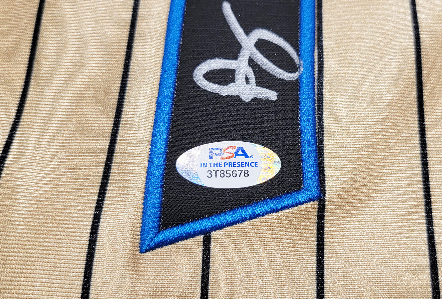 Orlando Magic Anfernee Penny Hardaway Autographed Gold Authentic Mitchell & Ness 1993-94 75th Anniversary Hardwood Classic Swingman Jersey Size L PSA/DNA Stock #208251