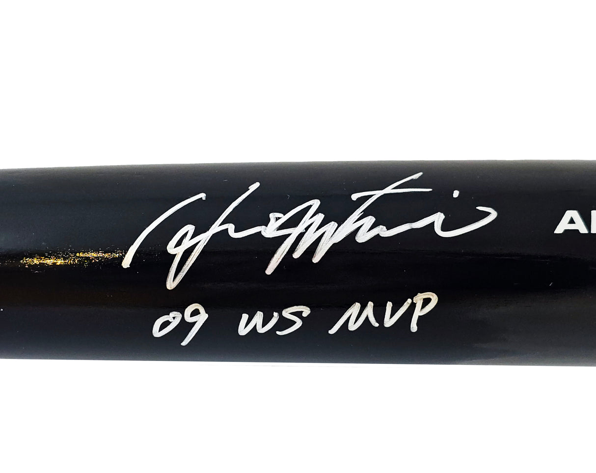 Hideki Matsui Autographed Black Rawlings Adirondack Pro Bat New York Yankees "09 WS MVP" Beckett BAS Witness Stock #220462