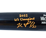 Michael Brantley Autographed Black Marucci Player Model Bat Houston Astros "2022 WS Champions" Beckett BAS Witness Stock #220444