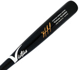 Yordan Alvarez Autographed Black Victus Player Model Bat Houston Astros Beckett BAS Witness Stock #220441