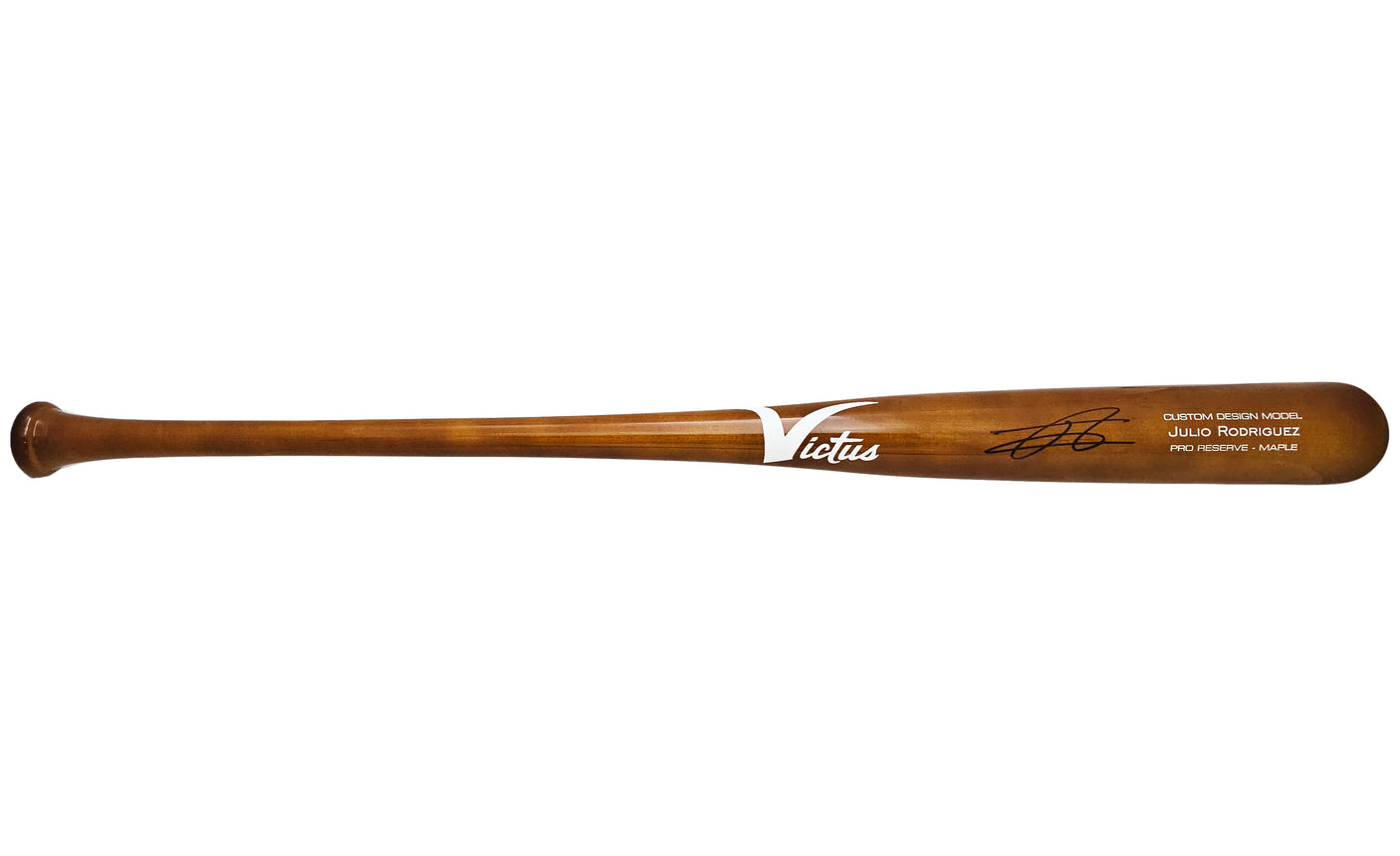 Julio Rodriguez Autographed Brown Victus Pro Reserve Maple Bat Seattle Mariners Fanatics and MLB Holo Stock #220488