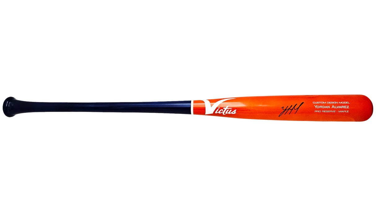Yordan Alvarez Autographed Orange Victus Player Model Bat Houston Astros Beckett BAS Witness Stock #220438