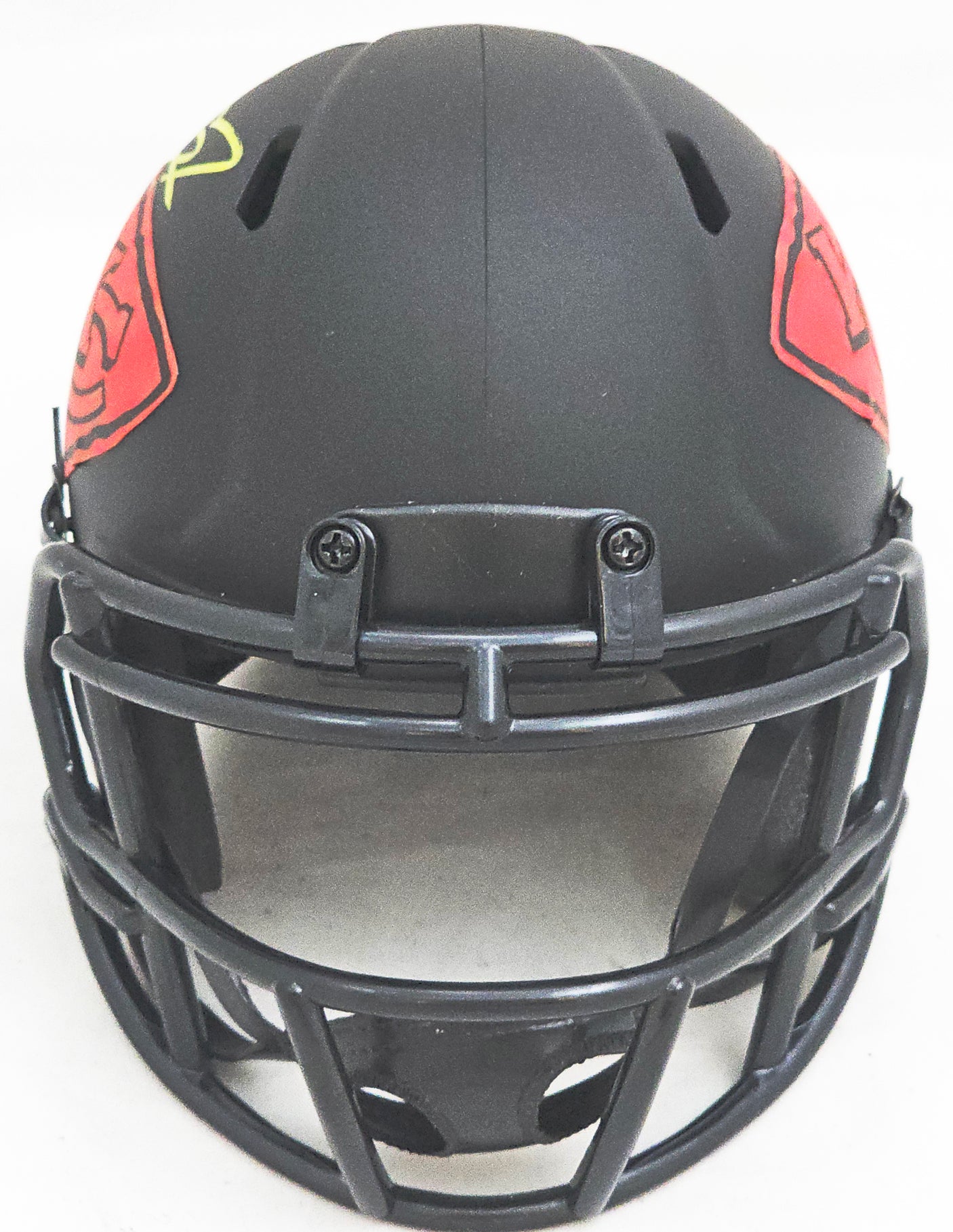 Skyy Moore Autographed Kansas City Chiefs Eclipse Black Speed Mini Helmet Beckett BAS Witness Stock #220531