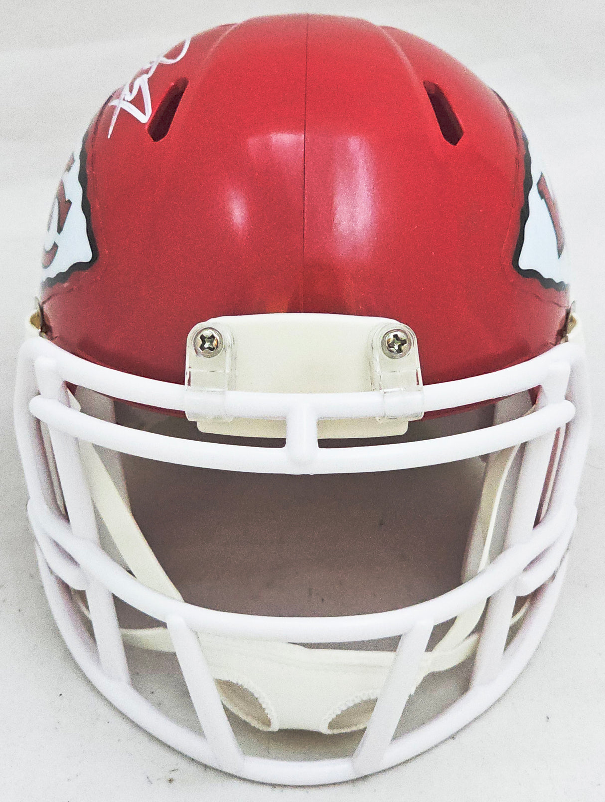 Skyy Moore Autographed Kansas City Chiefs Red Speed Mini Helmet Beckett BAS Witness Stock #220533