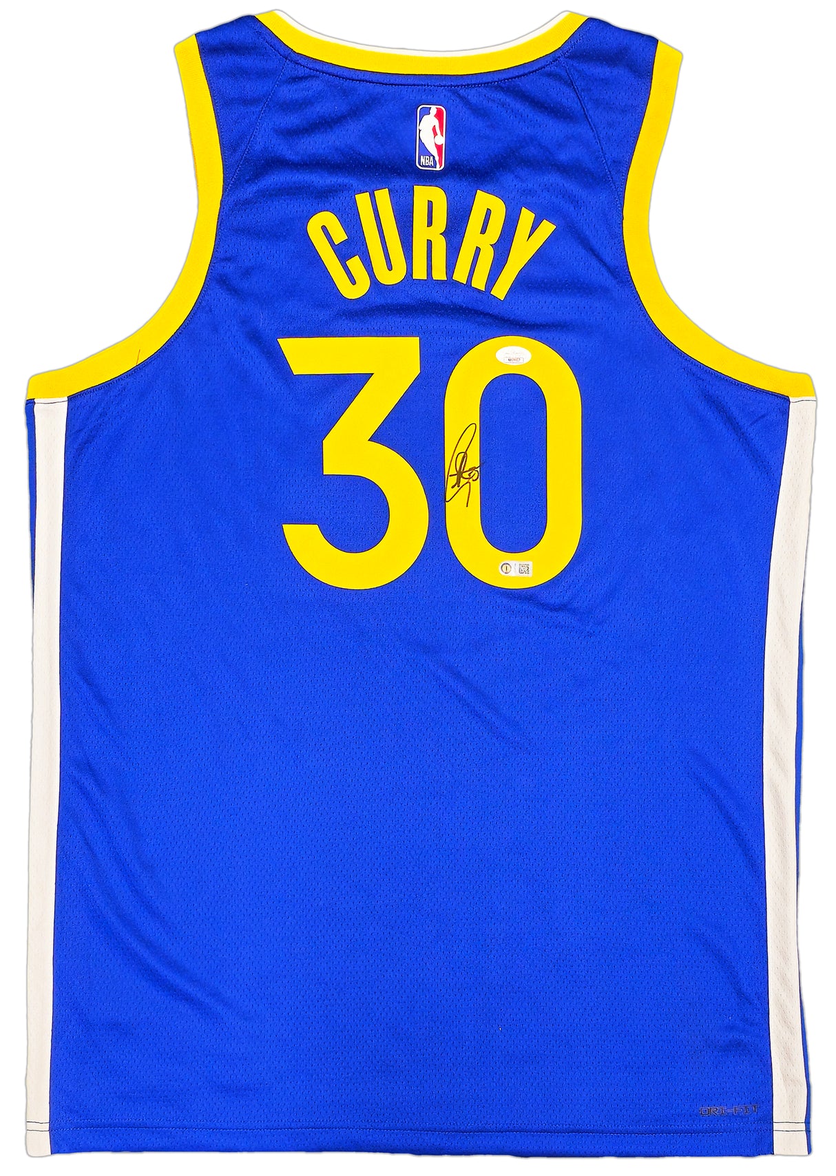 Golden State Warriors Stephen Curry Autographed Blue Nike Swingman Icon Edition Jersey Size 48 JSA Stock #234044