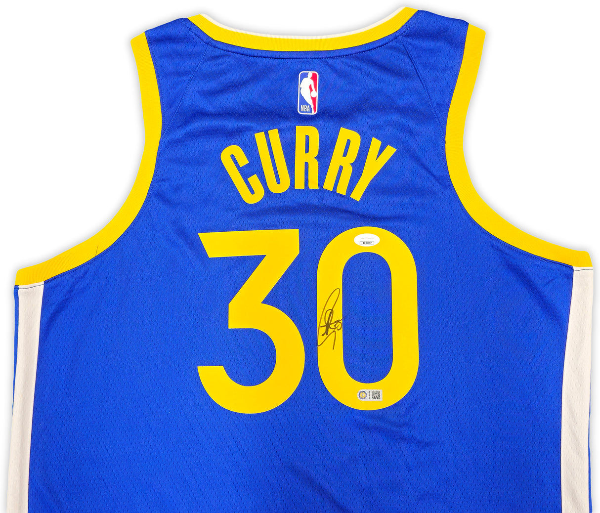 Golden State Warriors Stephen Curry Autographed Blue Nike Swingman Icon Edition Jersey Size 48 JSA Stock #234044