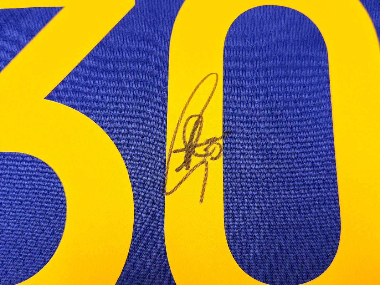 Golden State Warriors Stephen Curry Autographed Blue Nike Swingman Icon Edition Jersey Size 48 JSA Stock #234044