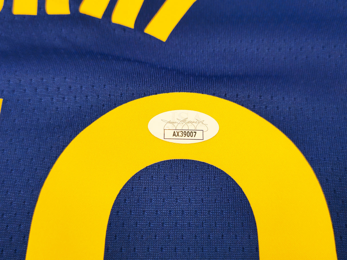 Golden State Warriors Stephen Curry Autographed Blue Nike Swingman Icon Edition Jersey Size 48 JSA Stock #234044