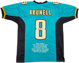 Jacksonville Jaguars Mark Brunell Autographed Teal Stat Jersey Beckett BAS QR Stock #234539