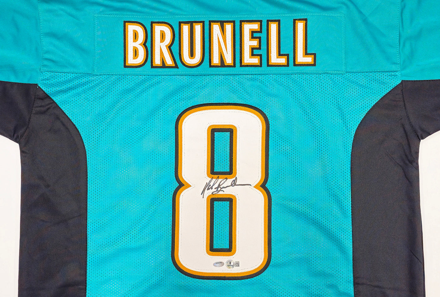 Jacksonville Jaguars Mark Brunell Autographed Teal Jersey Beckett BAS QR Stock #234540