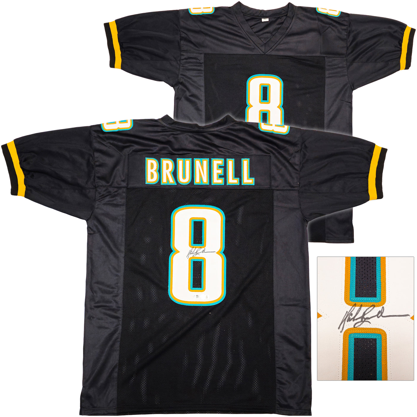 Jacksonville Jaguars Mark Brunell Autographed Black Jersey Beckett BAS QR Stock #234542