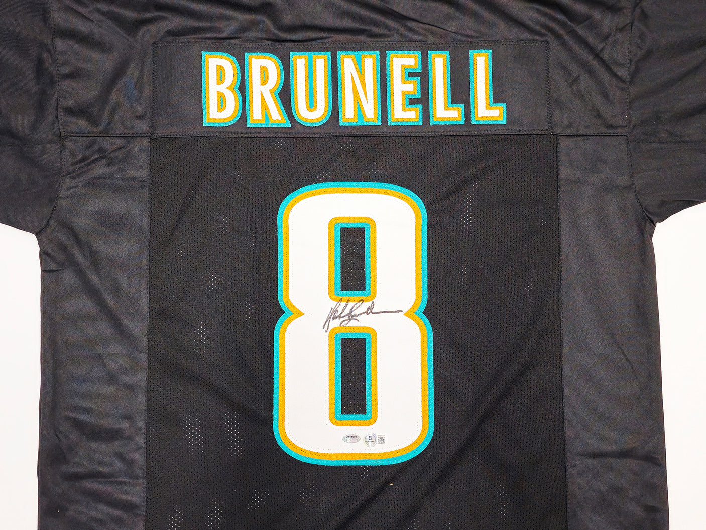 Jacksonville Jaguars Mark Brunell Autographed Black Jersey Beckett BAS QR Stock #234542