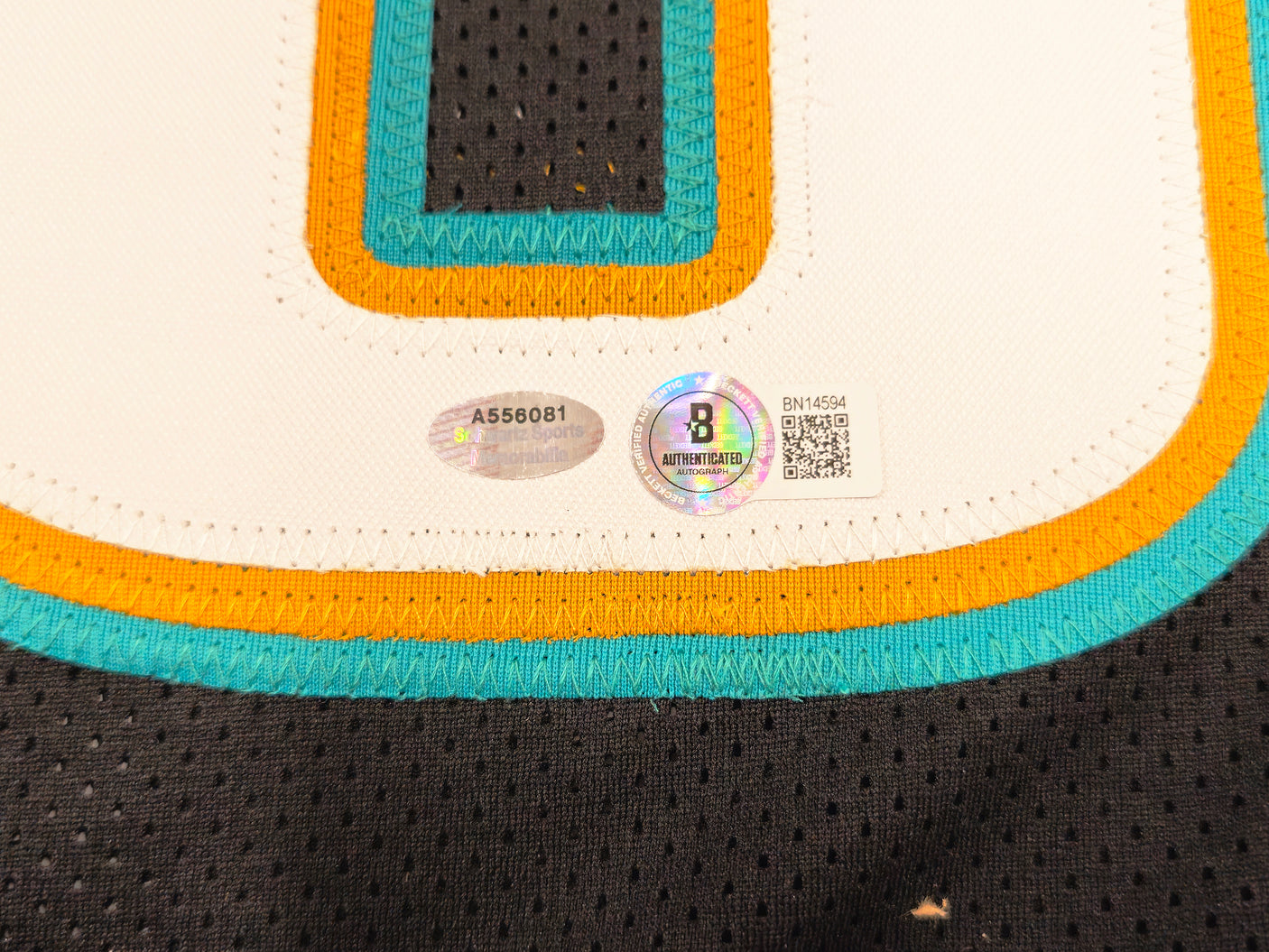 Jacksonville Jaguars Mark Brunell Autographed Black Jersey Beckett BAS QR Stock #234542