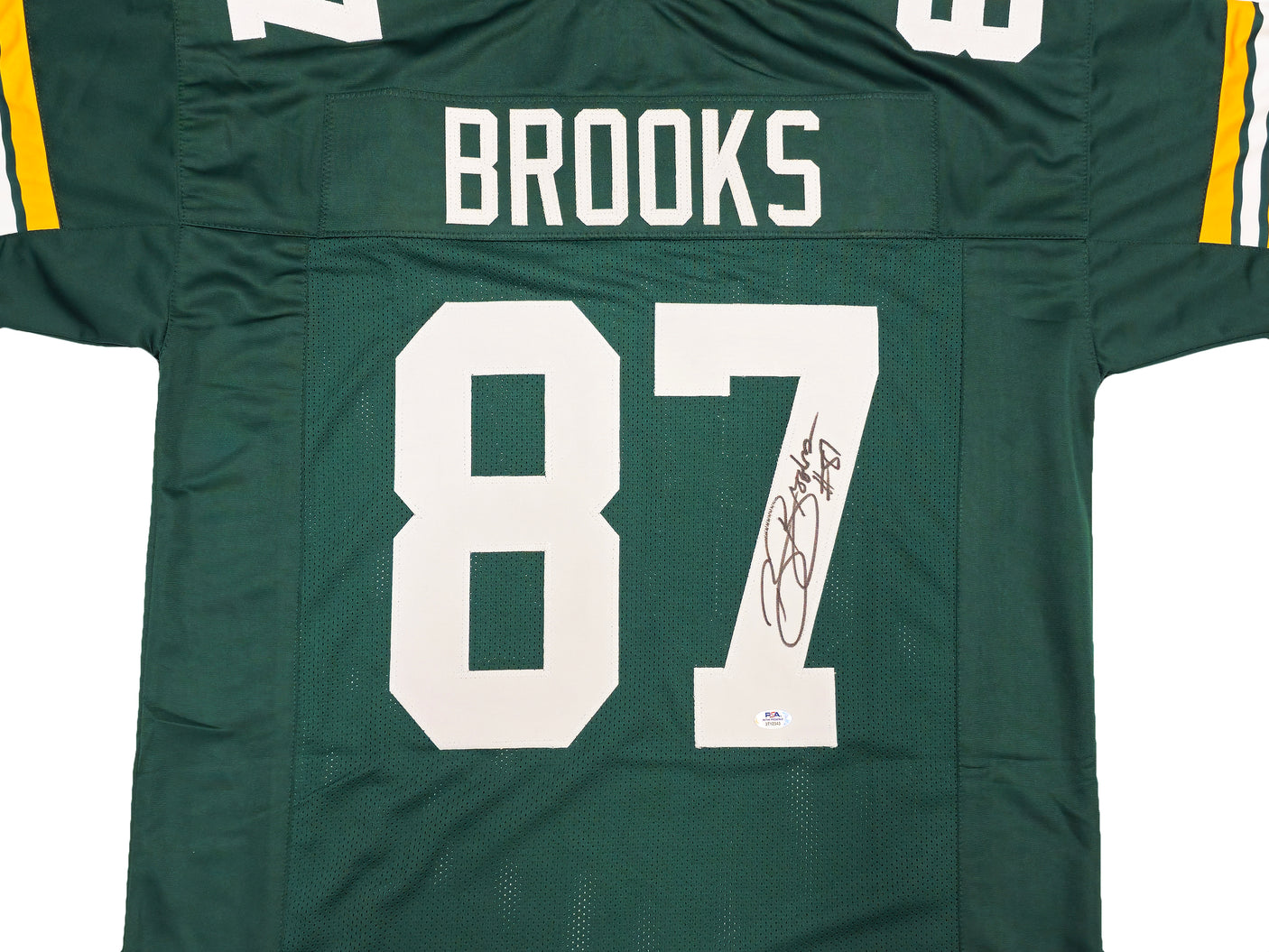 Green Bay Packers Robert Brooks Autographed Green Jersey PSA/DNA Stock #234516