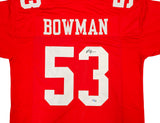 San Francisco 49ers NaVorro Bowman Autographed Red Jersey Beckett BAS QR Stock #234529