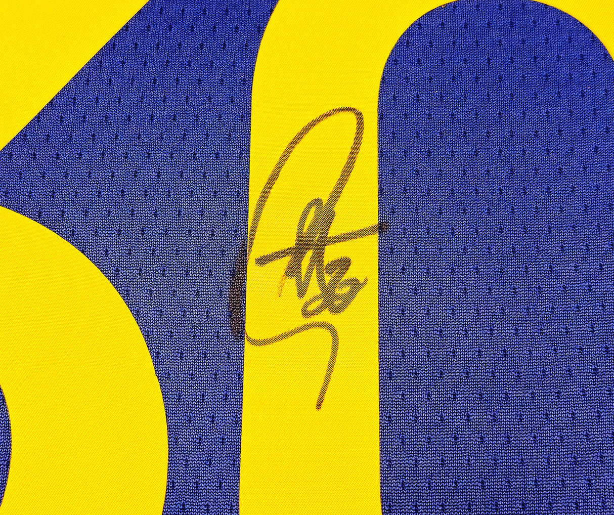 Golden State Warriors Stephen Curry Autographed Blue Nike Swingman Nike Connect Jersey Size 48 JSA Stock #234043