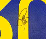 Golden State Warriors Stephen Curry Autographed Blue Nike Swingman Nike Connect Jersey Size 48 JSA Stock #234043