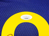 Golden State Warriors Stephen Curry Autographed Blue Nike Swingman Nike Connect Jersey Size 48 JSA Stock #234043