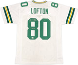 Green Bay Packers James Lofton Autographed White Jersey "HOF 03" Beckett BAS Witness Stock #234508