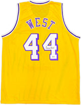 Los Angeles Lakers Jerry West Autographed Yellow Jersey Beckett BAS Stock #234693