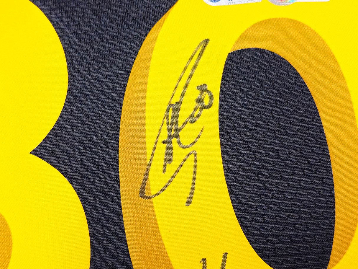 Golden State Warriors Stephen Curry Autographed Black Nike Swingman City Edition Jersey Size 48 "Human Torch" Beckett BAS Witness Stock #234041