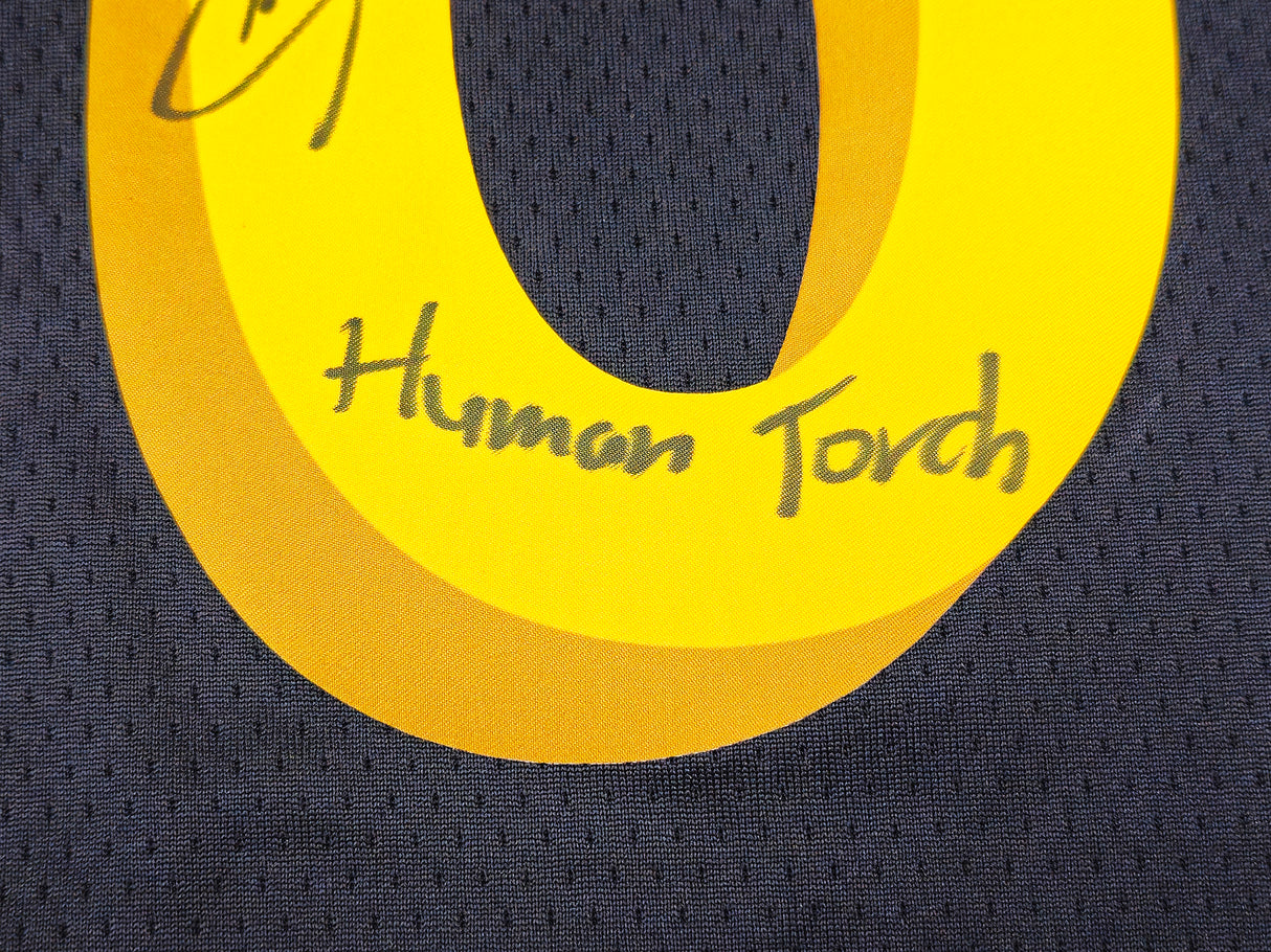 Golden State Warriors Stephen Curry Autographed Black Nike Swingman City Edition Jersey Size 48 "Human Torch" Beckett BAS Witness Stock #234041